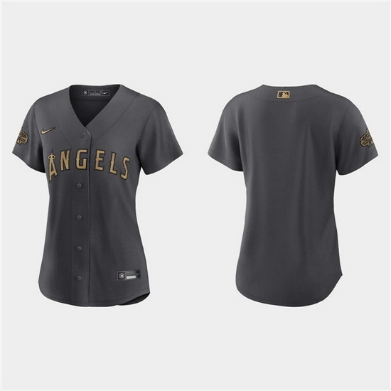 Women Los Angeles Angels Blank 2022 All Star Charcoal Stitched Baseball Jersey Women Los Angeles Angels Blank 2022 All Star Charcoal Stitched Baseball Jersey