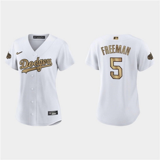 Women Los Angeles Dodgers 5 Freddie Freeman 2022 All Star White Stitched Baseball Jersey Women Los Angeles Dodgers 5 Freddie Freeman 2022 All Star White Stitched Baseball Jersey
