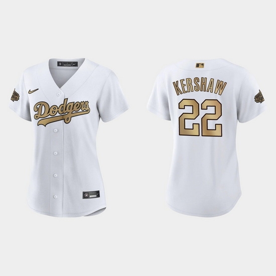 Women Los Angeles Dodgers Clayton Kershaw 2022 Mlb All Star Game Replica White Jersey Women Los Angeles Dodgers Clayton Kershaw 2022 Mlb All Star Game Replica White Jersey