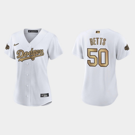 Women Los Angeles Dodgers Mookie Betts 2022 Mlb All Star Game Replica White Jersey Women Los Angeles Dodgers Mookie Betts 2022 Mlb All Star Game Replica White Jersey