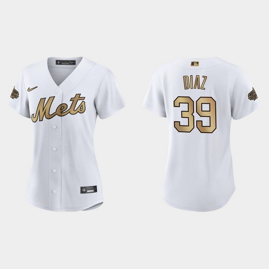 Women New York Mets Edwin Diaz 2022 Mlb All Star Game Replica White Jersey Women New York Mets Edwin Diaz 2022 Mlb All Star Game Replica White Jersey