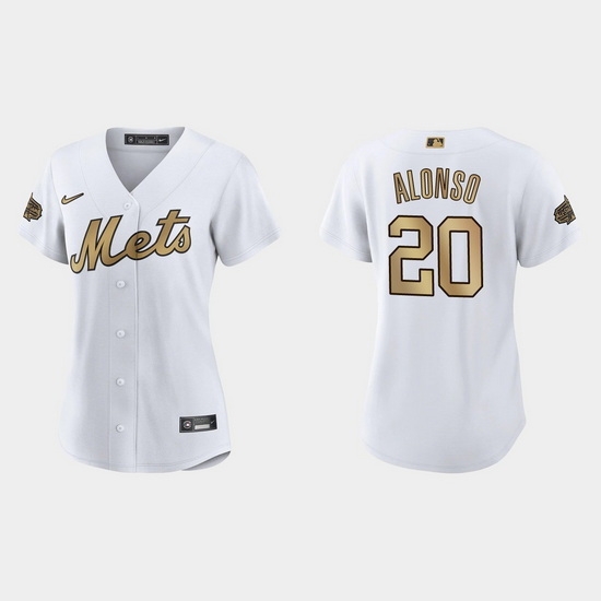 Women New York Mets Pete Alonso 2022 Mlb All Star Game Replica White Jersey Women New York Mets Pete Alonso 2022 Mlb All Star Game Replica White Jersey