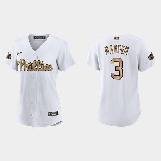 Women Philadelphia Phillies Bryce Harper 2022 Mlb All Star Game Replica White Jersey Women Philadelphia Phillies Bryce Harper 2022 Mlb All Star Game Replica White Jersey