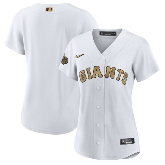 Women San Francisco Giants Blank 2022 All Star White Stitched Baseball Jersey Women San Francisco Giants Blank 2022 All Star White Stitched Baseball Jersey