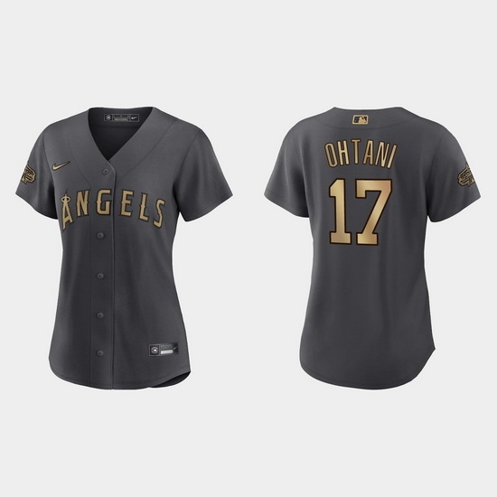 Women Shohei Ohtani Los Angeles Angels 2022 Mlb All Star Game Replica Charcoal Jersey Women Shohei Ohtani Los Angeles Angels 2022 Mlb All Star Game Replica Charcoal Jersey