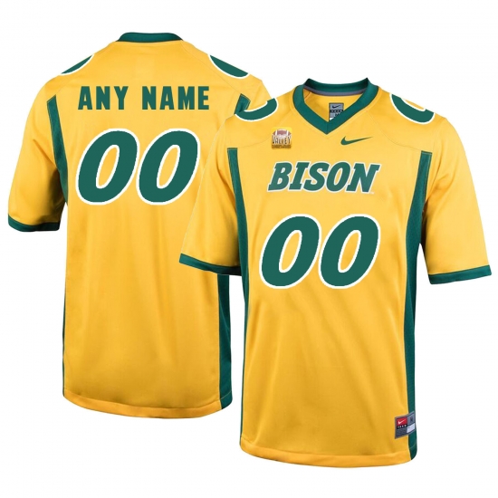 North Dakota State Customized Jersey Yellow North Dakota State Customized Jersey Yellow