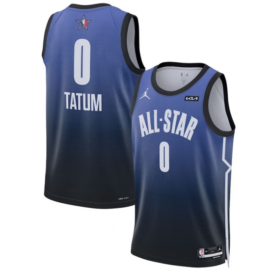 Men 2023 All Star 0 Jayson Tatum Blue Game Swingman Stitched Basketball Jersey Men 2023 All Star 0 Jayson Tatum Blue Game Swingman Stitched Basketball Jersey