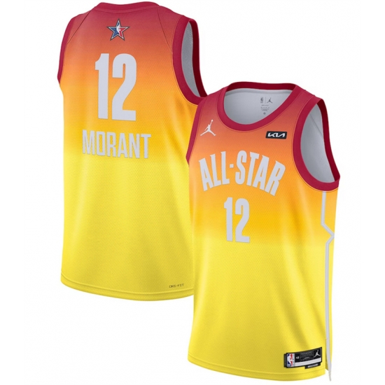 Men 2023 All Star 12 Ja Morant Orange Game Swingman Stitched Basketball Jersey Men 2023 All Star 12 Ja Morant Orange Game Swingman Stitched Basketball Jersey