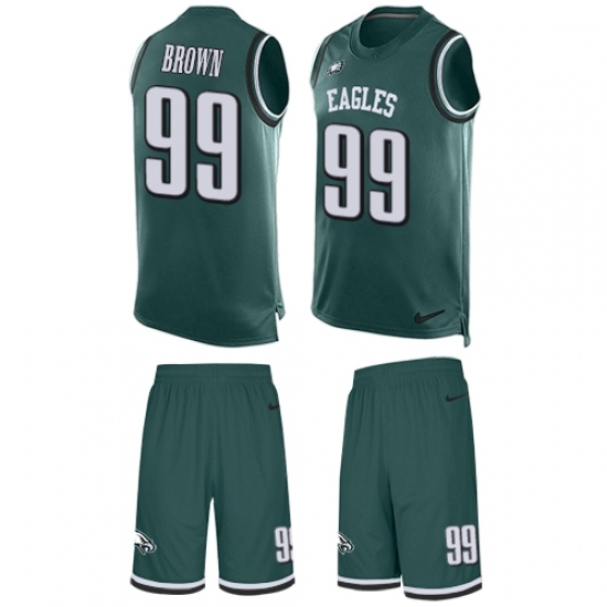 Men's Nike Philadelphia Eagles #99 Jerome Brown Limited Midnight Green Tank Top Suit NFL Jersey Men's Nike Philadelphia Eagles #99 Jerome Brown Limited Midnight Green Tank Top Suit NFL Jersey