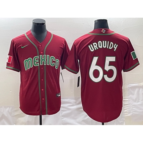 Men Mexico Baseball 65 Giovanny Gallegos 2023 Red World Baseball Classic Stitched Jersey Men Mexico Baseball 65 Giovanny Gallegos 2023 Red World Baseball Classic Stitched Jersey