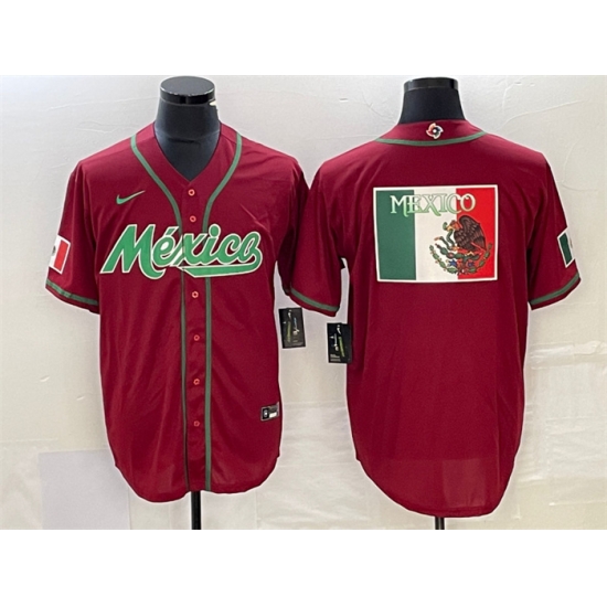 Men Mexico Baseball Red 2023 World Baseball Classic Team Big Logo Stitched Jersey 4 Men Mexico Baseball Red 2023 World Baseball Classic Team Big Logo Stitched Jersey 4