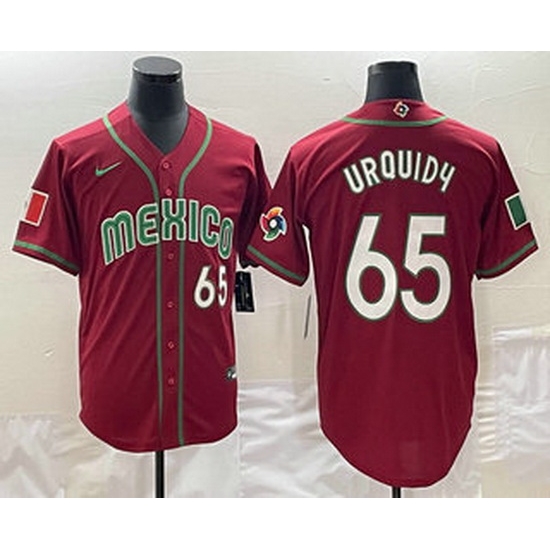 Men's Mexico Baseball #65 Giovanny Gallegos Number 2023 Red World Classic Stitched Jerseys Men's Mexico Baseball #65 Giovanny Gallegos Number 2023 Red World Classic Stitched Jerseys