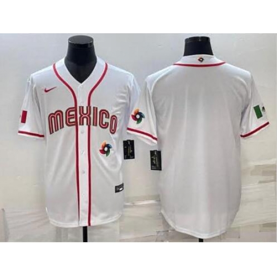 Mexico 2023 World Baseball Classic Blank Jersey White Mexico 2023 World Baseball Classic Blank Jersey White