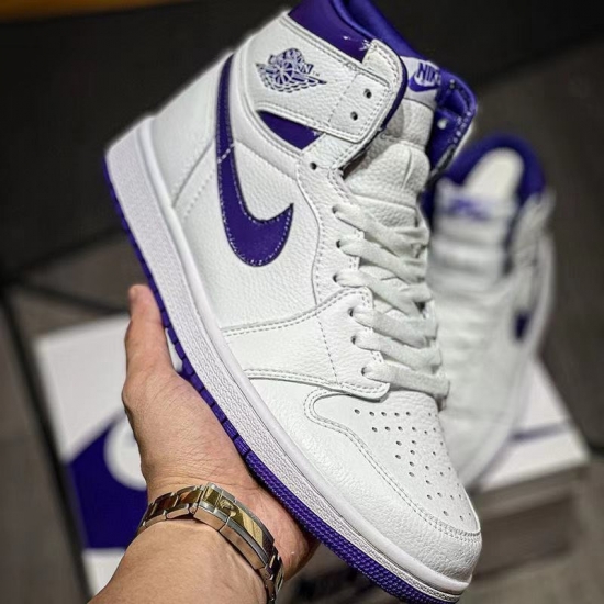 Air Jordan 1 Purple White Men Shoes Air Jordan 1 Purple White Men Shoes