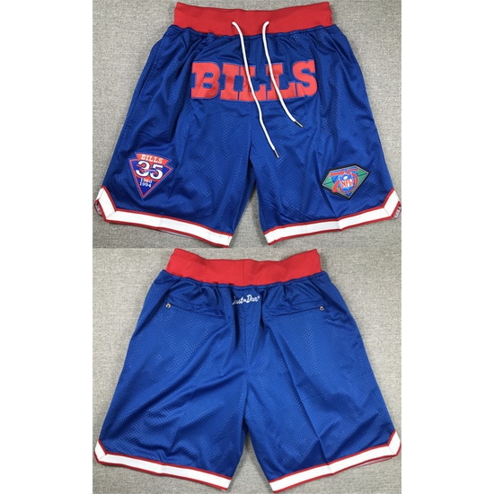 Men Buffalo Bills Blue Shorts Men Buffalo Bills Blue Shorts