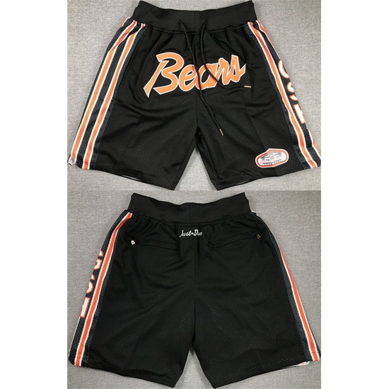 Men Chicago Bears Black Shorts Men Chicago Bears Black Shorts