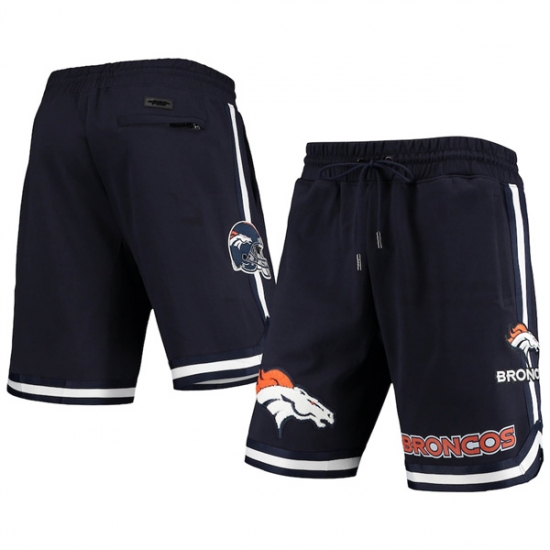 Men Denver Broncos Navy Shorts Men Denver Broncos Navy Shorts
