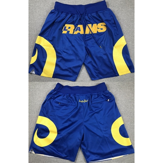 Men Los Angeles Rams Royal Shorts Men Los Angeles Rams Royal Shorts
