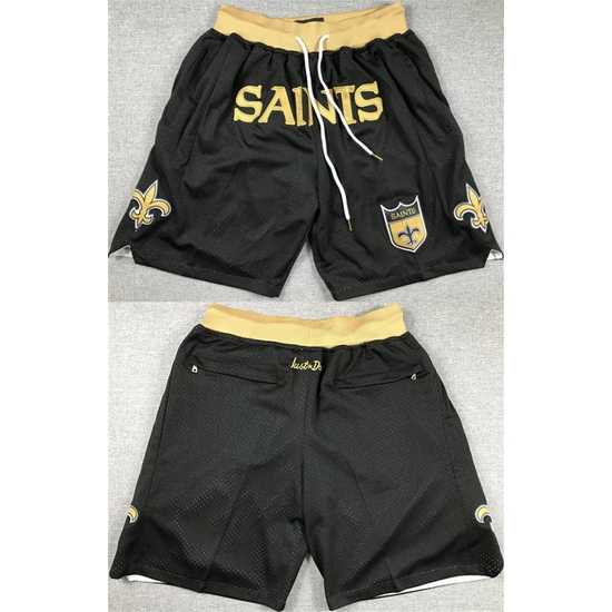 Men New Orleans Saints Black Shorts Men New Orleans Saints Black Shorts