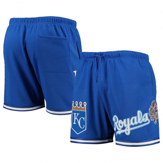 Men Kansas City Royals Royal Team Logo Mesh Shorts Men Kansas City Royals Royal Team Logo Mesh Shorts