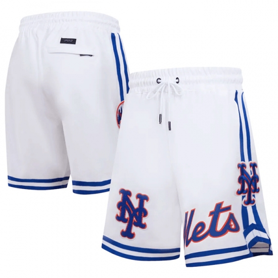 Men New York Mets White Shorts Men New York Mets White Shorts