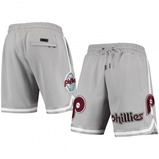 Men Philadelphia Phillies Grey Shorts Men Philadelphia Phillies Grey Shorts