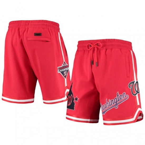 Men Washington Nationals Red Shorts Men Washington Nationals Red Shorts