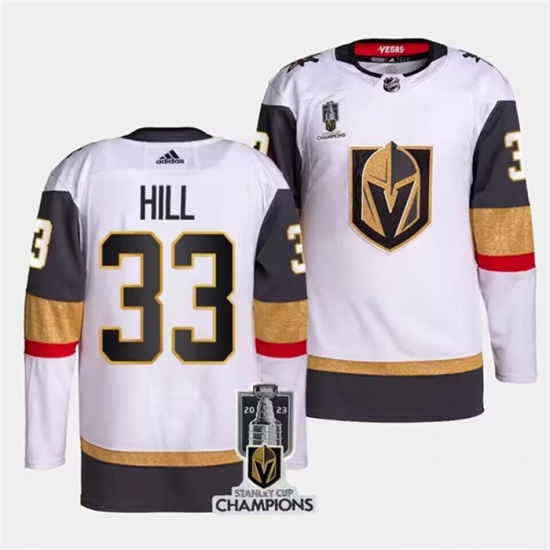 Men Vegas Golden Knights 33 Adin Hill White 2023 Stanley Cup Champions Stitched Jersey Men Vegas Golden Knights 33 Adin Hill White 2023 Stanley Cup Champions Stitched Jersey