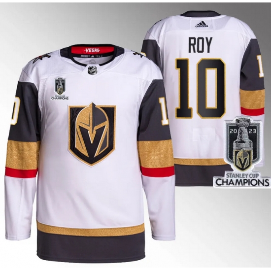 Men Women Youth Vegas Golden Knights #10 Nicolas Roy White 2023 Stanley Cup Champions Stitched Jersey Men Women Youth Vegas Golden Knights #10 Nicolas Roy White 2023 Stanley Cup Champions Stitched Jersey