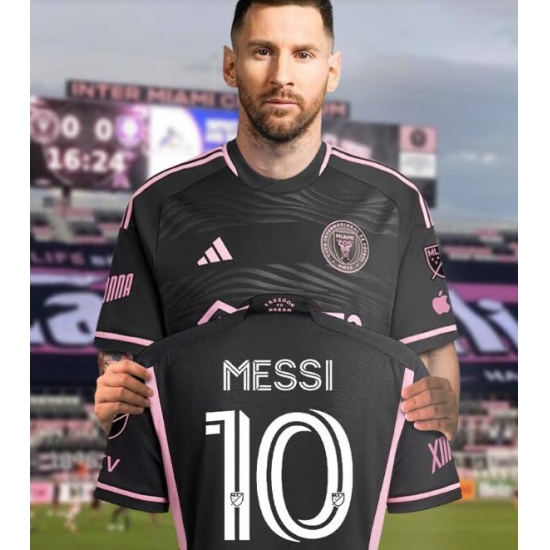 Men's Inter Miami CF Lionel Messi #10 2023 Black Pink Soccer Jersey II Men's Inter Miami CF Lionel Messi #10 2023 Black Pink Soccer Jersey II