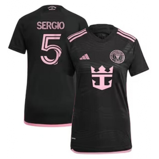 Women's Inter Miami CF Sergio Busquets adidas Black 2024 La Noche Replica Player Jersey Women's Inter Miami CF Sergio Busquets adidas Black 2024 La Noche Replica Player Jersey