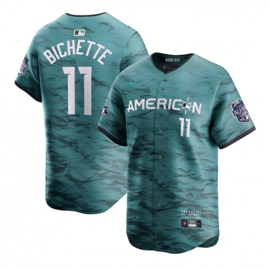Men Toronto Blue Jays 11 Bo Bichette Teal 2023 All Star Cool Base Stitched Jersey Men Toronto Blue Jays 11 Bo Bichette Teal 2023 All Star Cool Base Stitched Jersey