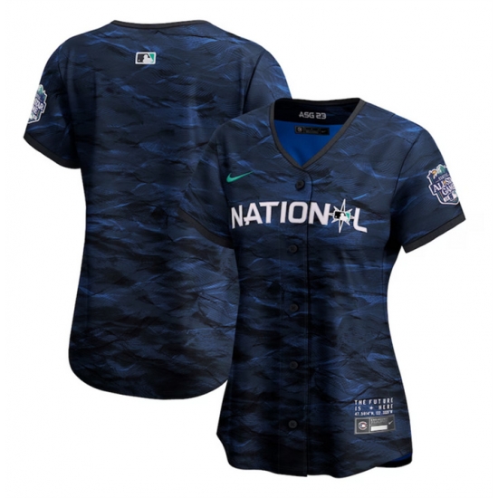 Women Blank 2023 All Star Royal Stitched Baseball Jersey Women Blank 2023 All Star Royal Stitched Baseball Jersey