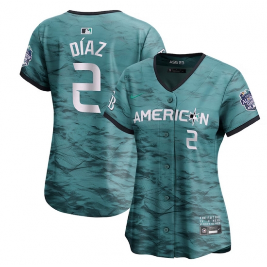 Women Tampa Bay Rays 2 Yandy D EDaz Teal 2023 All Star Stitched Baseball Jersey Women Tampa Bay Rays 2 Yandy D EDaz Teal 2023 All Star Stitched Baseball Jersey