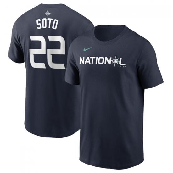 Men San Diego Padres 22 Juan Soto Navy 2023 All Star Name Number T Shirt Men San Diego Padres 22 Juan Soto Navy 2023 All Star Name Number T Shirt