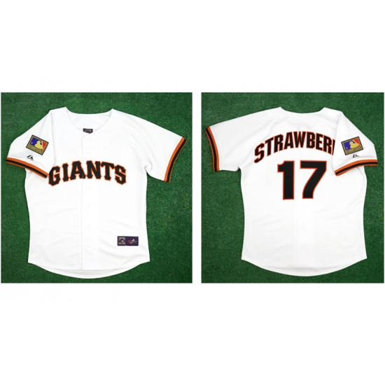 Men San Francisco #17 Darryl Strawberry White Stitched Jersey Men San Francisco #17 Darryl Strawberry White Stitched Jersey