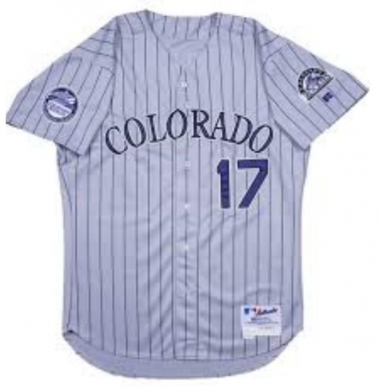 Toddler Helton Purple pinstripe Stitched Jersey Toddler Helton Purple pinstripe Stitched Jersey