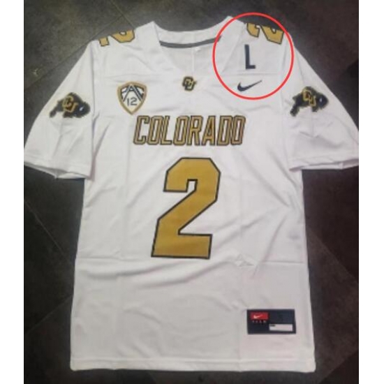 Colorado Buffaloes #2 Shedeur Sanders White 2023 FUSE L Patch Stitched Football Jersey Colorado Buffaloes #2 Shedeur Sanders White 2023 FUSE L Patch Stitched Football Jersey