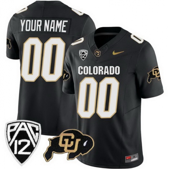 Colorado Buffaloes Active Player Custom Black 2023 Fuse Stitched Football Jersey Colorado Buffaloes Active Player Custom Black 2023 Fuse Stitched Football Jersey