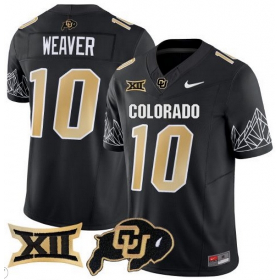Men Colorado Buffaloes #10 Xavier Weaver Black Vapor Limited Stitched Football Jersey Men Colorado Buffaloes #10 Xavier Weaver Black Vapor Limited Stitched Football Jersey