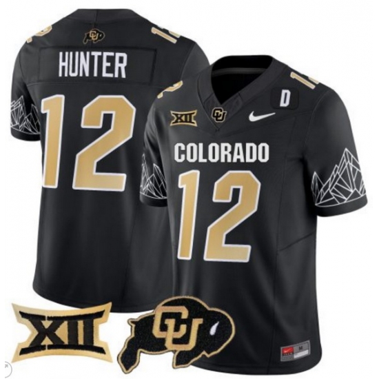 Men Colorado Buffaloes #12 Travis Hunter Black Vapor Limited Stitched Football Jersey Men Colorado Buffaloes #12 Travis Hunter Black Vapor Limited Stitched Football Jersey
