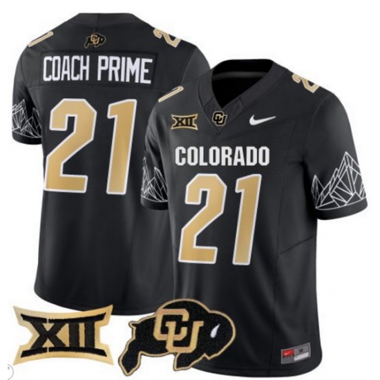 Men Colorado Buffaloes #21 Coach Prime Black Vapor Limited Stitched Football Jersey Men Colorado Buffaloes #21 Coach Prime Black Vapor Limited Stitched Football Jersey