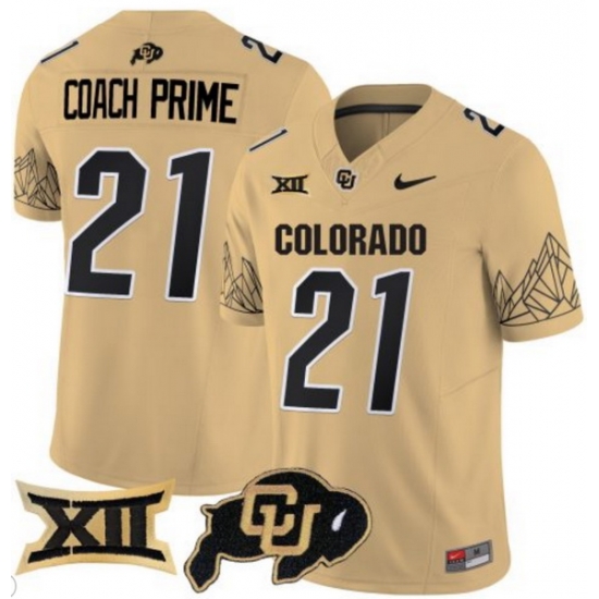Men Colorado Buffaloes #21 Coach Prime Gold Vapor Limited Stitched Football Jersey Men Colorado Buffaloes #21 Coach Prime Gold Vapor Limited Stitched Football Jersey