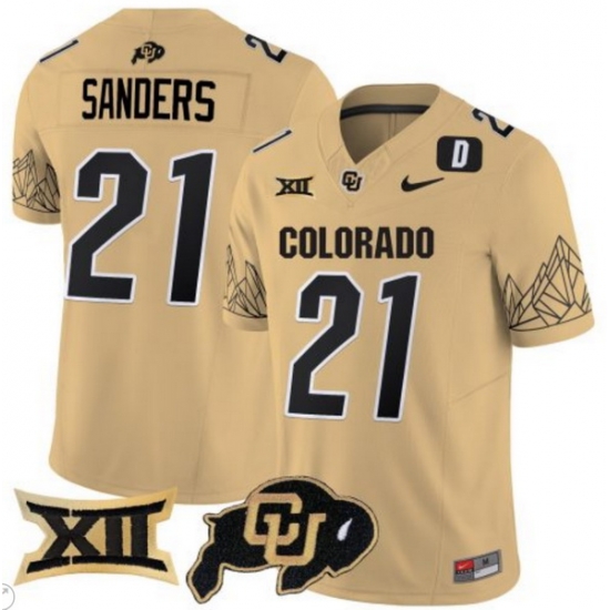Men Colorado Buffaloes #21 Shilo Sanders Gold Vapor Limited Stitched Football Jersey Men Colorado Buffaloes #21 Shilo Sanders Gold Vapor Limited Stitched Football Jersey