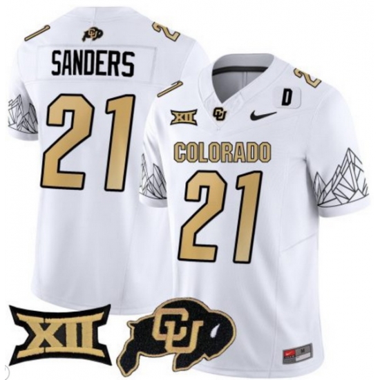 Men Colorado Buffaloes #21 Shilo Sanders White Vapor Limited Stitched Football Jersey Men Colorado Buffaloes #21 Shilo Sanders White Vapor Limited Stitched Football Jersey