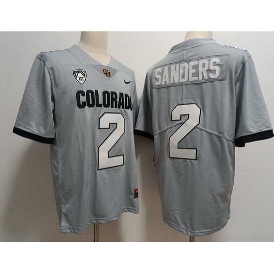 Men Colorado Buffaloes #2 Shedeur Sanders Gray 2023 FUSE Stitched Football Jersey Men Colorado Buffaloes #2 Shedeur Sanders Gray 2023 FUSE Stitched Football Jersey