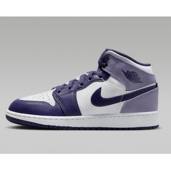 Air Jordan 1 Women Basketball Shoes Purple White 24EC8 Air Jordan 1 Women Basketball Shoes Purple White 24EC8
