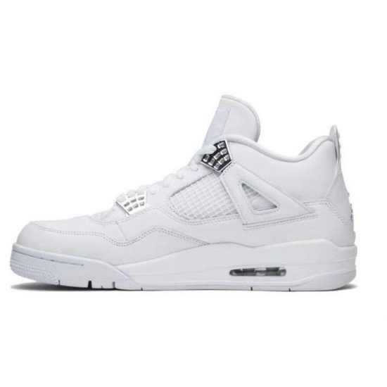 Nike Men Air Jordan 4 All White Basketball Shoes Nike Men Air Jordan 4 All White Basketball Shoes