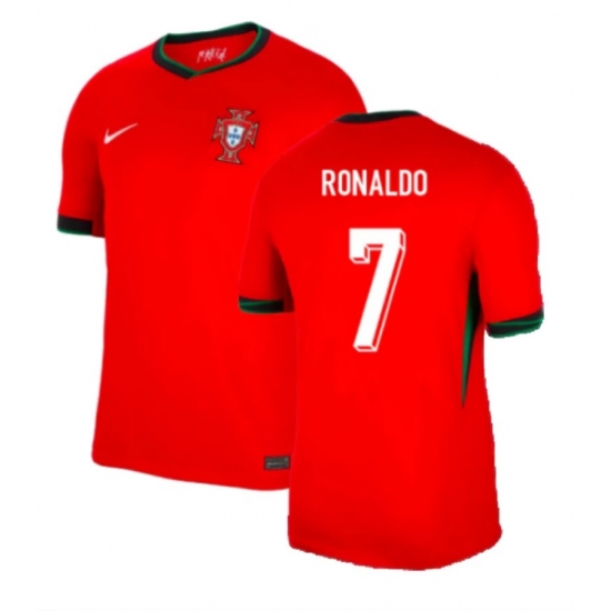 Men Soccer #7 Ronaldo Red Jersey Men Soccer #7 Ronaldo Red Jersey