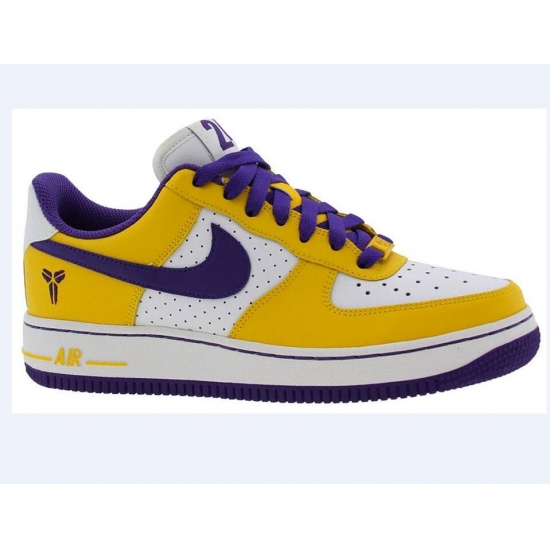 Men Air Force One Purple Yellow Lakers Kobe Bryant Shoes Men Air Force One Purple Yellow Lakers Kobe Bryant Shoes